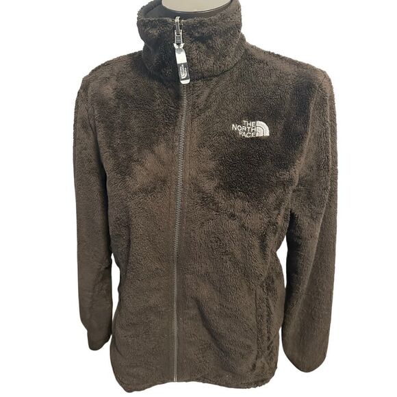 The North Face Womens Large Brown Fuzzy Full ZIP Jacket - Picture 1 of 4